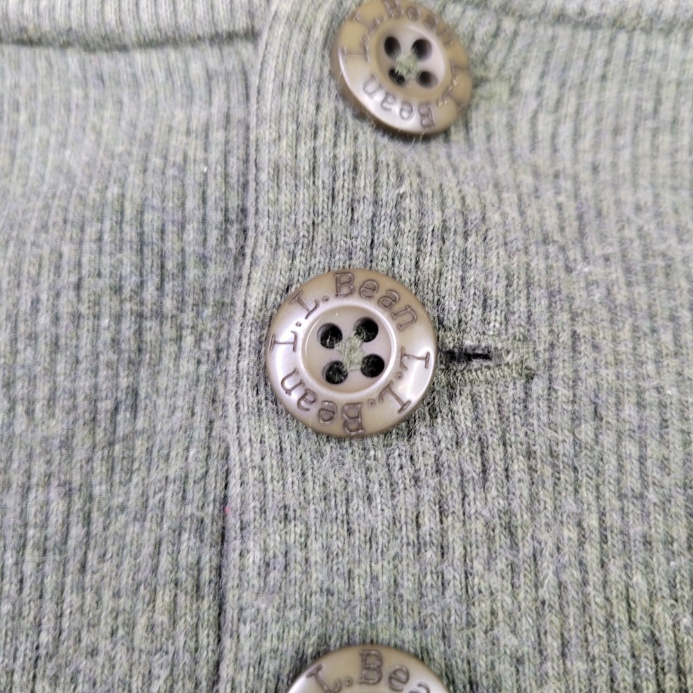 LL Bean Pullover Sweater Mens LT Large Tall Hunter Green Waffle Knit O BKF3 - Picture 4 of 9
